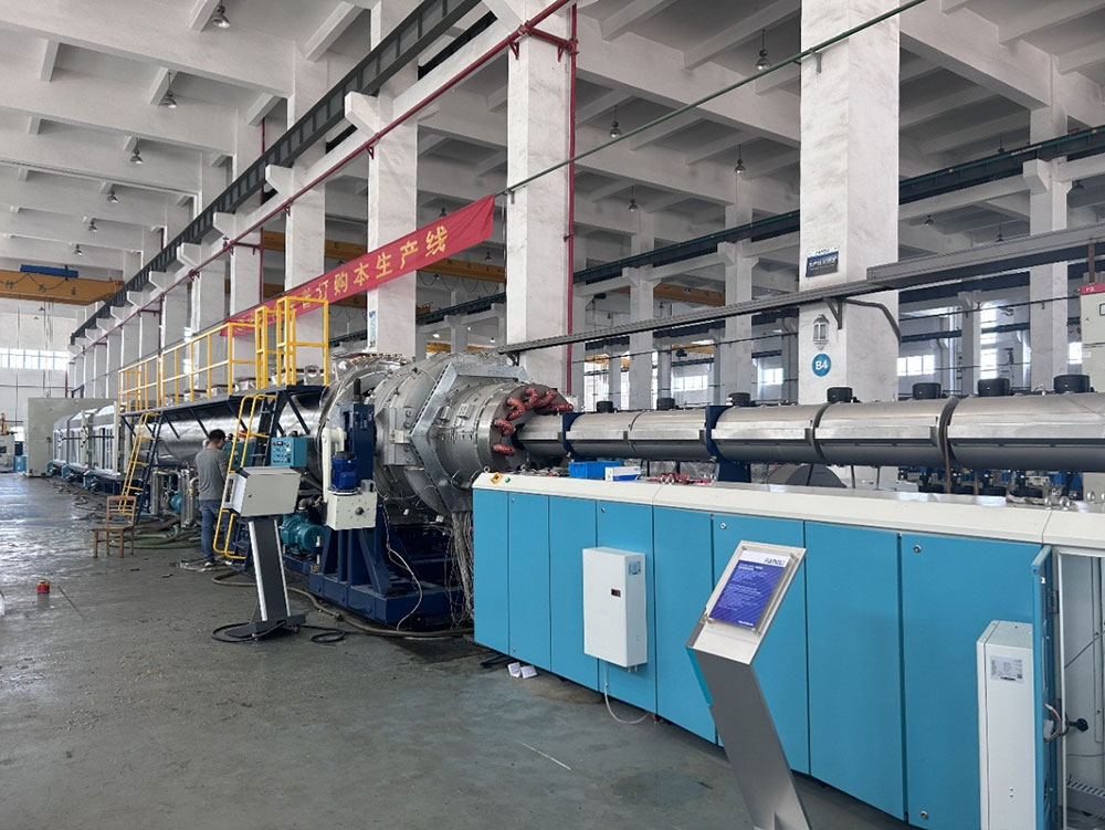 Fangli PE1200U полиэтилен құбырының экструзиясының толық жиынтығын қабылдауды сәтті аяқтағаны үшін құттықтаймыз